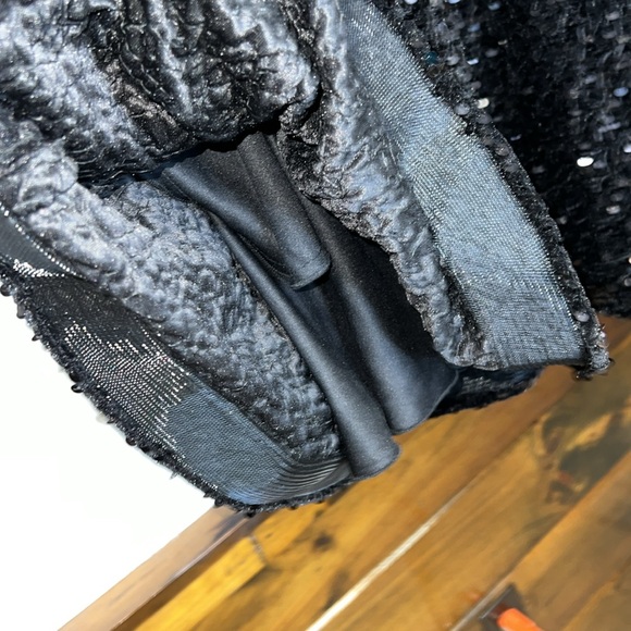 NWT Witness of Love Black Sequin & Velvet Strapless Cocktail Dress- 4 - Picture 4 of 8